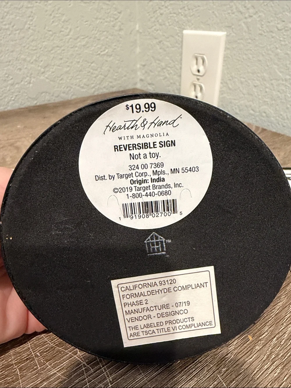 Hearth and Hand with Magnolia Reversible Sign - White and Black